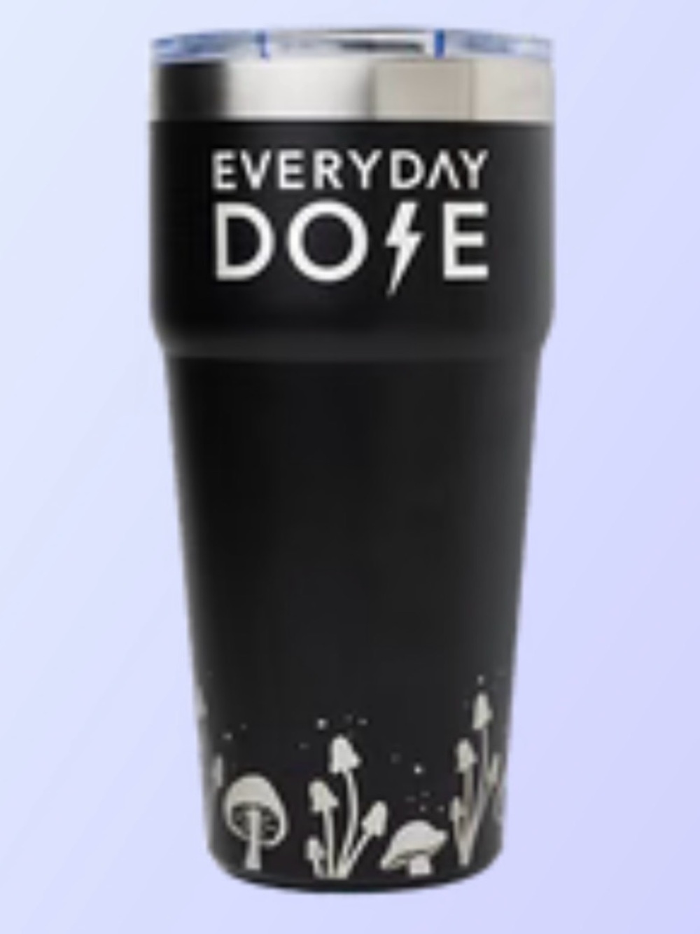 Everyday Dose 16 oz Black Stainless Steel Travel Tumbler